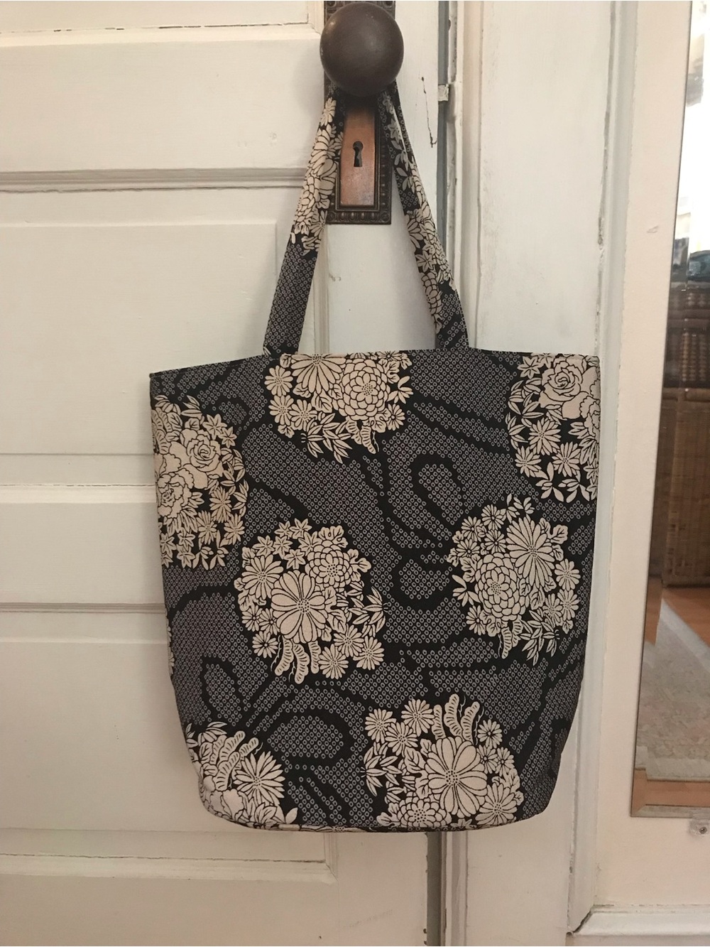 Japanese fabric Floral Tote Bag